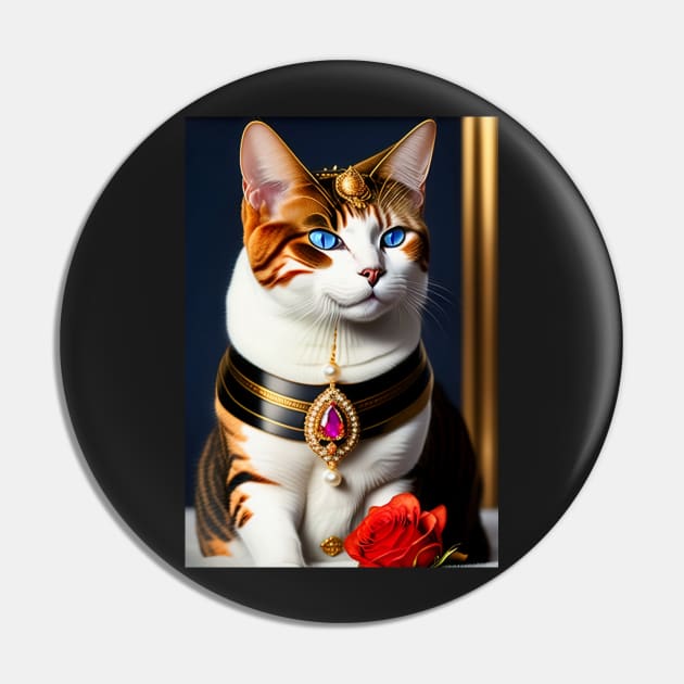 Royal Evil Queen Cat Pin by Enchanted Reverie