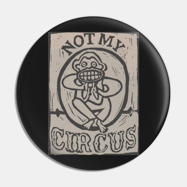 Vintage Style, "Not My Circus", Clapping Monkey. Pin by krisevansart