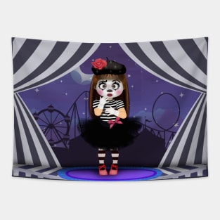 Mime at circus Tapestry