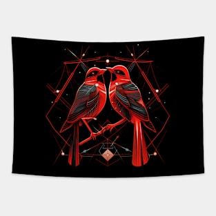 Geometric Birds Tapestry