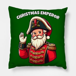 Christmas Emperor | Cheerful Commander Santa Claus: Napoleon Style with a Smile | X-mas | Xmas | Holiday Pillow