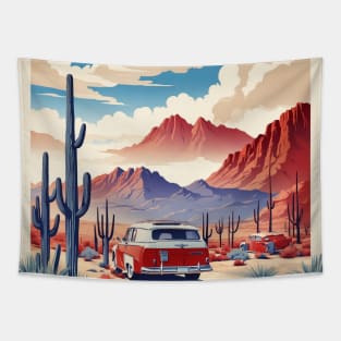 Tucson United States of America Tourism Vintage Poster Tapestry