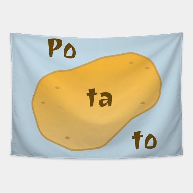 Simple Potato Design Tapestry by Davey's Designs