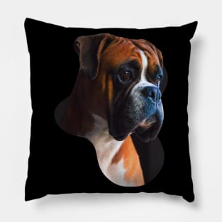 Boxer dog portrait Pillow