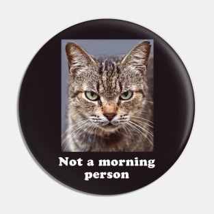 Not a Morning Person Grumpy Kitty for Men & Women Pin