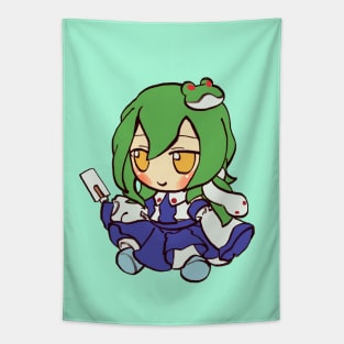 Mudwizard draws sanae kochiya fumo plush / touhou memes Tapestry