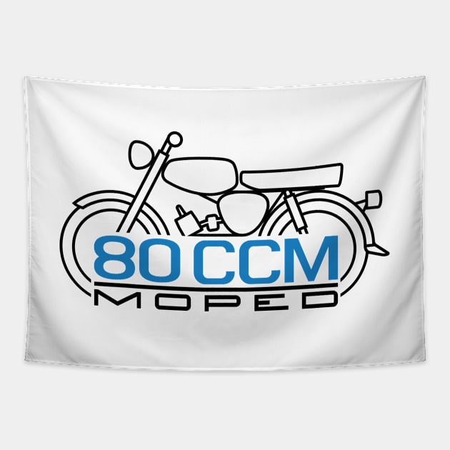 Moped S50 80cc emblem (black) Tapestry by GetThatCar