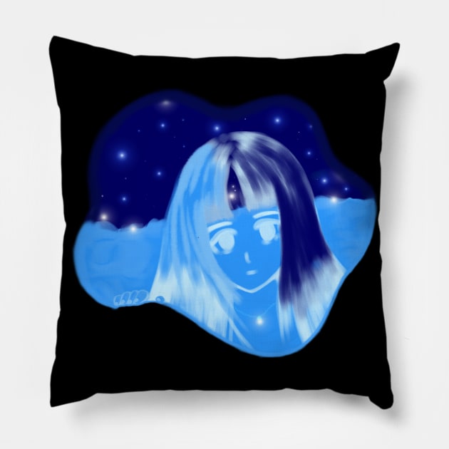 Mystery Girl Pillow by aquaticrain