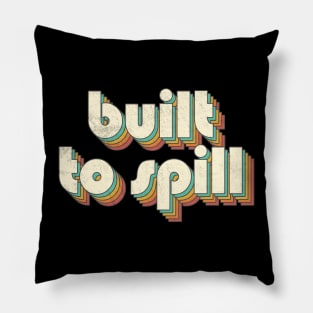 Vintage Built to Rainbow Letters Distressed Style Pillow