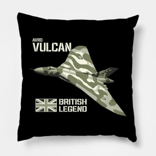 Avro Vulcan Bomber Jet Aircraft RAF UK Plane British Legend Merch Pillow