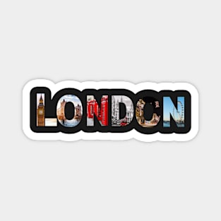 London Text Mask Magnet