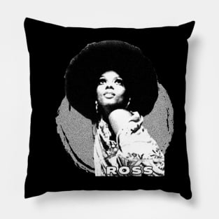 Diana Ross \ Vintage Black White Pillow