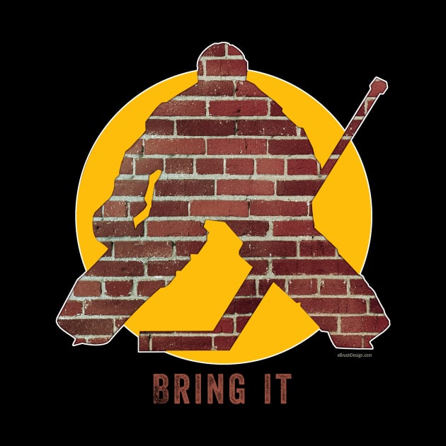 Brick Wall Hockey Goalie by eBrushDesign