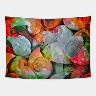 Seashell colorful pattern Tapestry