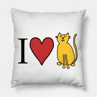 I Love Cats Pillow