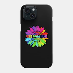 Free Mom Hugs Lgbt Pride Mom Daisy Rainbow Flower Mother Day Phone Case