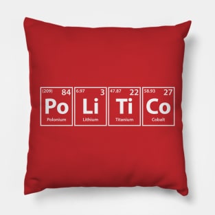 Politico (Po-Li-Ti-Co) Periodic Elements Spelling Pillow