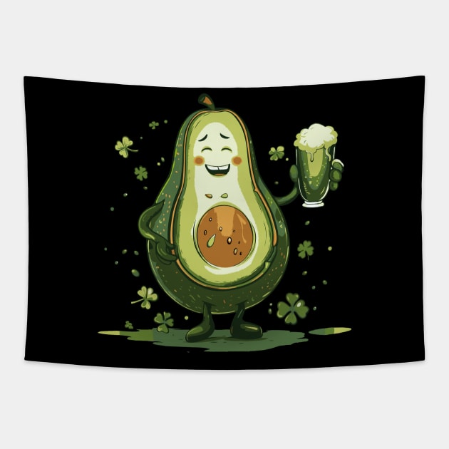 avocado St. Patricks celebration Tapestry by GraphGeek