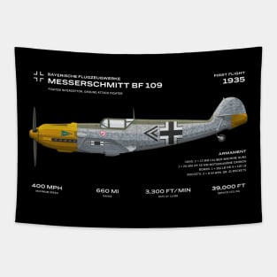 Messerschmitt bf 109 luftwaffe aircraft fighter plane Tapestry