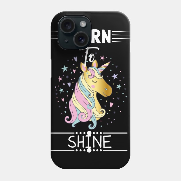 Gold Unicorn Glitter Phone Case by Imutobi