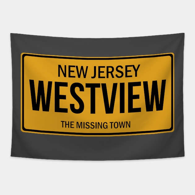 Westview city license plate Tapestry by DiegoCarvalho