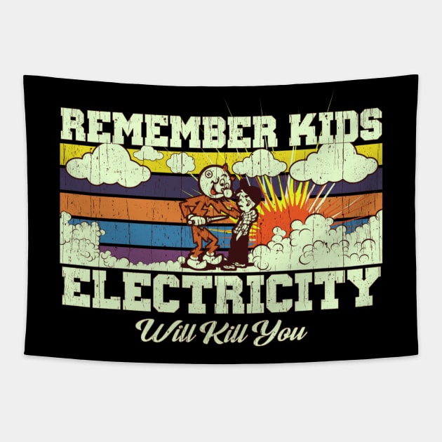 Vintage Electricity will kill you Tapestry by The seagull strengths