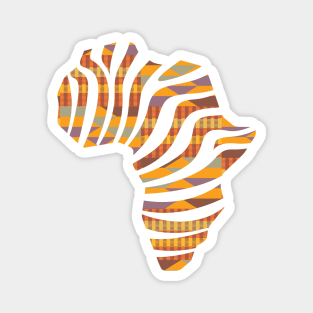 Kente, Africa Map, Stripes, Ghana Pattern Magnet