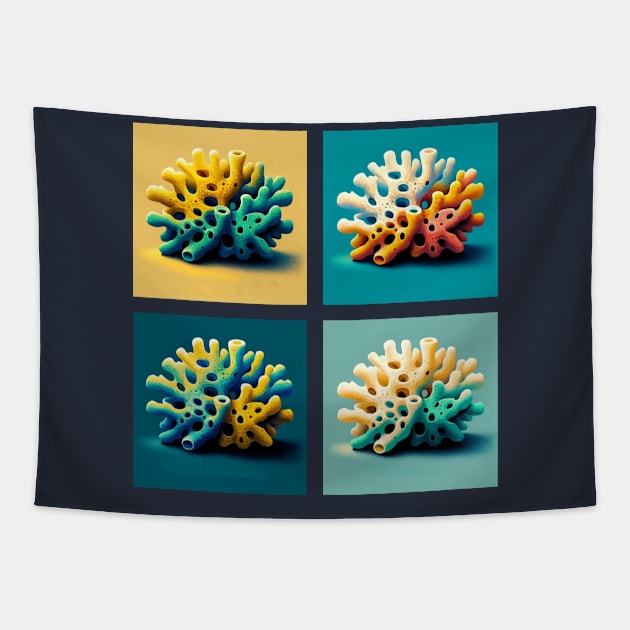 Pop Homoscleromorpha Sponge Art - Cool Underwater Tapestry by PawPopArt