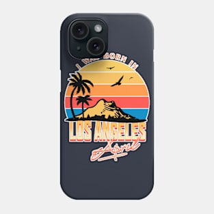 Was born in Los Angeles, April Retro Phone Case