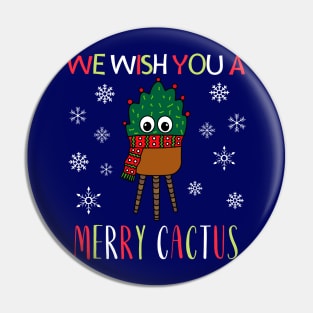 We Wish You A Merry Cactus - Christmas Cactus With Scarf Pin