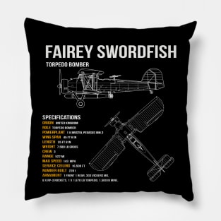 Fairey Swordfish WW2 Bi-Plane Pillow