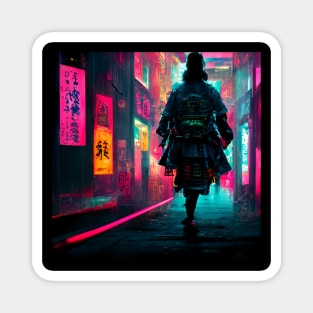 Aruku - Cyberpunk Samurai Magnet