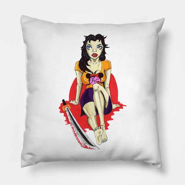 Kawaii Katana Girl Pillow by FilMate