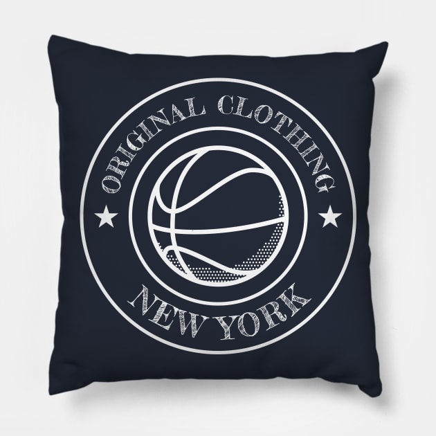 Basketball New York Pillow by PallKris