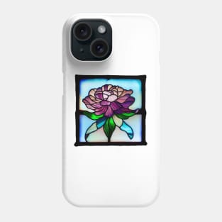 Stained Glass Window Peony Flower Phone Case