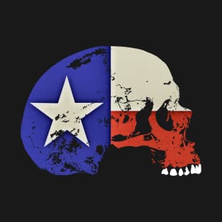 Skull with State Flag of Texas T-Shirt