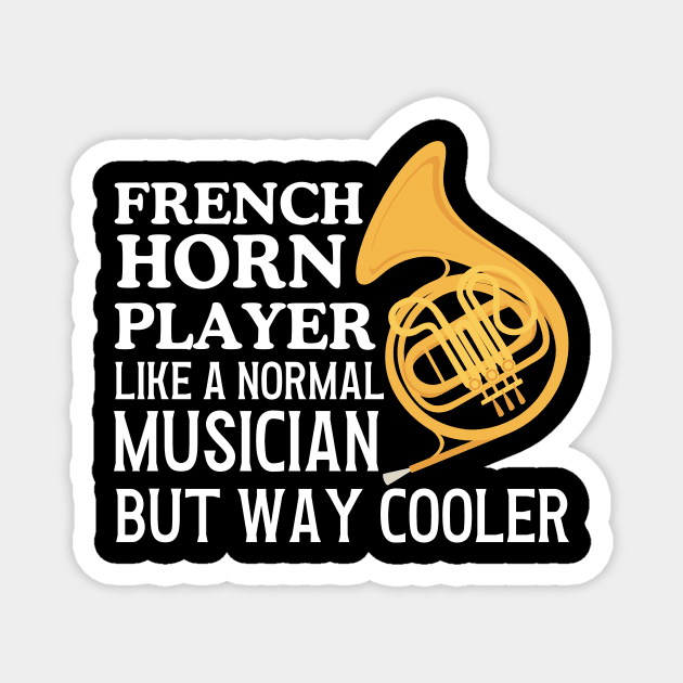 French Horn Player Magnet by The Jumping Cart