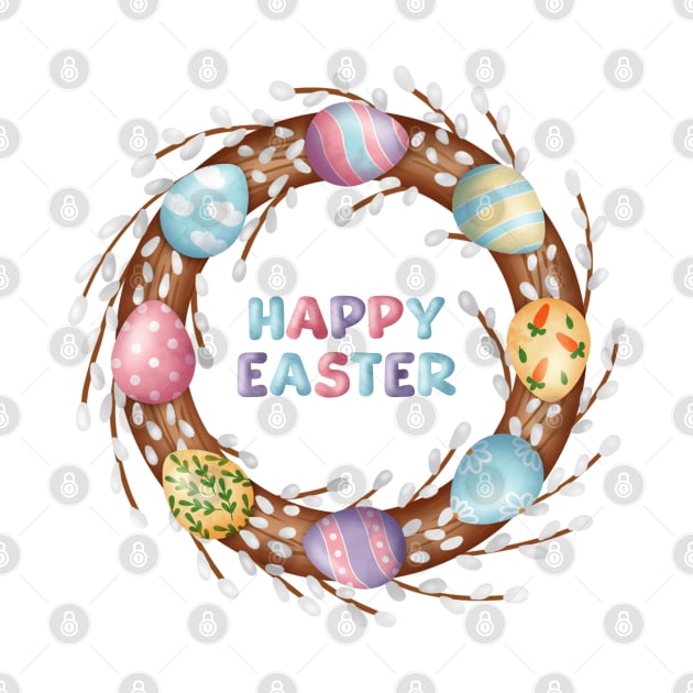 Easter Frame With Greeting by EL-Lebedenko