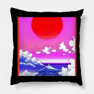 Rising sun above the palace. Pillow