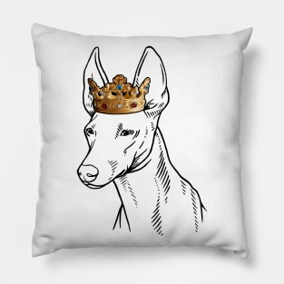 Cirneco dell'Etna Dog King Queen Wearing Crown Pillow