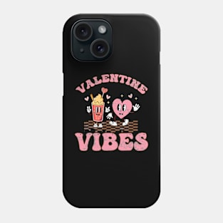 Groovy Checkered Valentine Vibes Valentines Day Girls Womens Phone Case