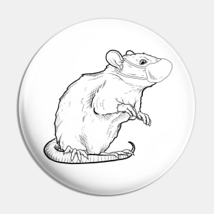 Rat with Mask Pin