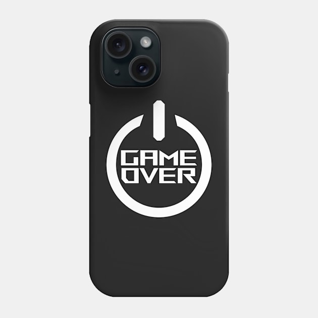 Game Over White Phone Case by Fishwhiskerz