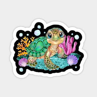 Cute Sea Turtle, Ocean Animals Sea Turtle, Sea Turtle Lovers Magnet