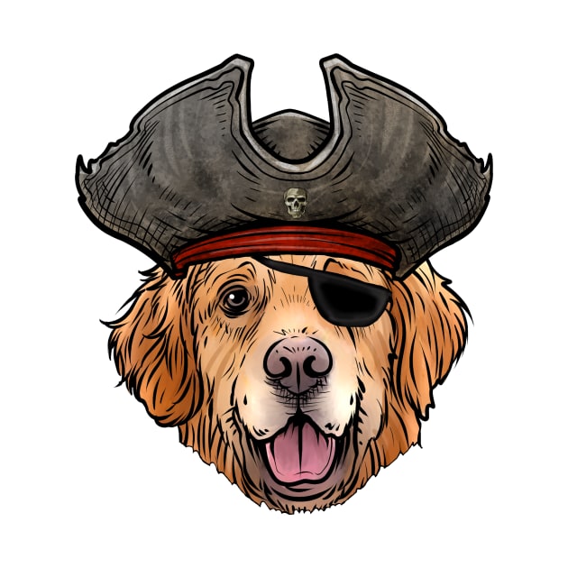 Golden Retriever Pirate by whyitsme