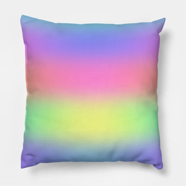 Pastel Rainbow Gradient Pillow by Trippycollage