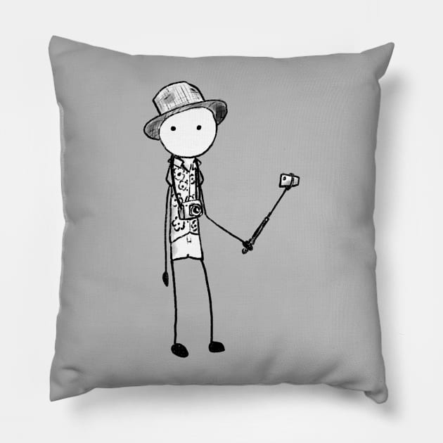 Tourist Guy Pillow by funkysmel