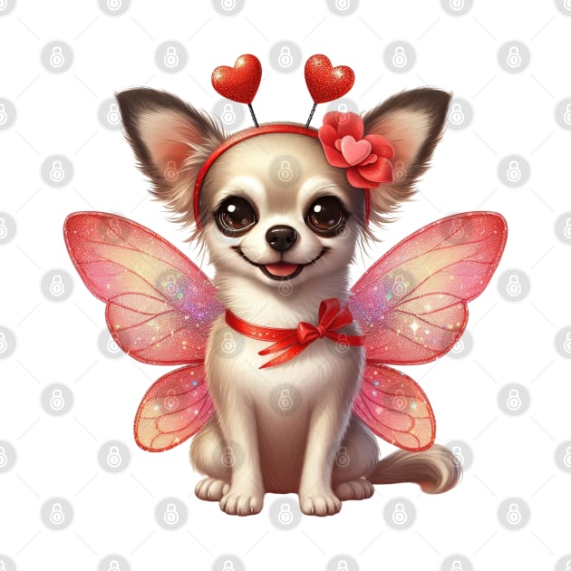 Valentine Fairy Chihuahua Dog by Chromatic Fusion Studio