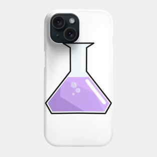 Flask with purple substance Phone Case