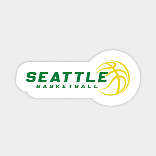 Retro Seattle Basketball Team Magnet